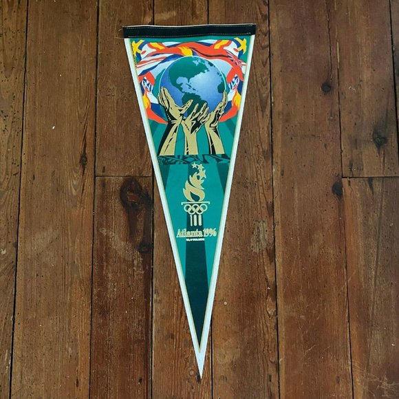 COPY - Atlanta 1996 Olympics Commemorative Flag USA - Picture 1 of 8